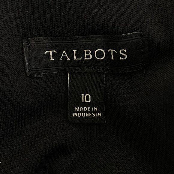 Talbots Refined Ponte Vegan Leather Trim Leopard Print Dress Women's Size 10 - Picture 3 of 9